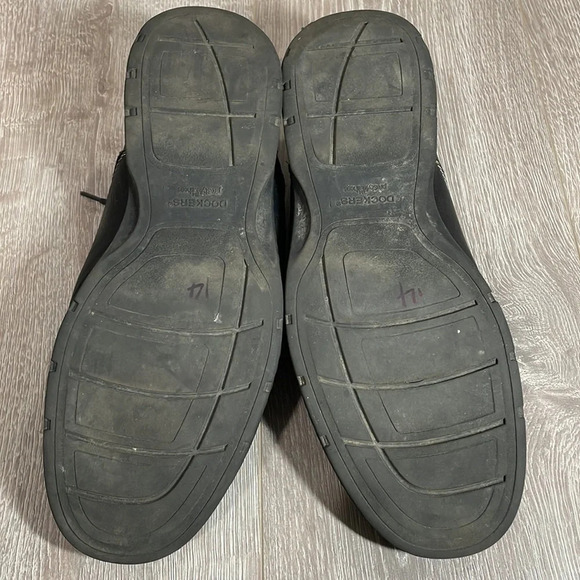 Dockers Leather Trustee Oxford Bike Toe Shoes Black 10M - Picture 6 of 15